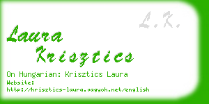 laura krisztics business card